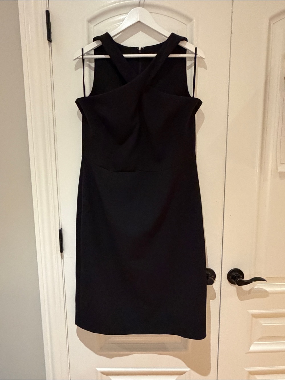 Ann Taylor Black Cross-Front Cocktail Dress